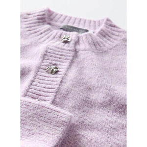 Mint Velvet Lilac Fluted Sleeve Cardigan